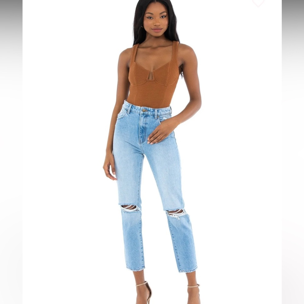 Rolla’s Dusters high rise slim jeans.